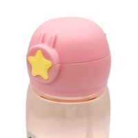 Bouteille d'eau pour enfants en PP transparent sans BPA de 550 ml, écologique, avec design sportif à ouverture directe, compatible lave-vaisselle