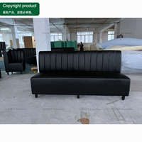 Conjunto de Asientos para Bar o Discoteca, Tapizados en Cuero PU, con Mesa de Comedor de Mármol, para Proyectos de Bares, Lounges y Pubs