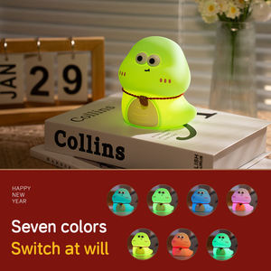 Colorful Cute Snake Silicone Night <b>Light</b> USB Charging Soft LED Tap Control Dimmable Kids Baby Bedroom Night <b>Lamp</b> - Product Image 2
