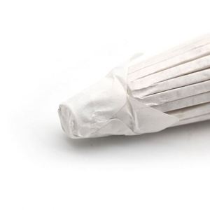 Parasol en papier blanc avec manche en bois vierge pour mariage, vente en gros - Product Image 3