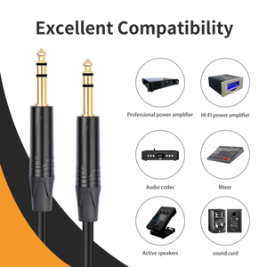 <span class=keywords><strong>Cable</strong></span> de Audio Estéreo de PVC de 1M, 1.8M, 3M, 5M, 10M, 20M, 1/4 TRS, 6.35MM, Macho <span class=keywords><strong>a</strong></span> Macho, <span class=keywords><strong>para</strong></span> <span class=keywords><strong>Guitarra</strong></span> Eléctrica, Bajo, Micrófono, Amplificador - Product Image 4