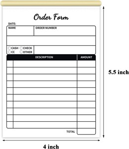 Twee-delige zelfkopieerbare factuurboekjes, bestelformulieren, zelfkopieerbare verkoopfactuurboekjes, geschikt voor kleine bedrijven. - Product Image 2