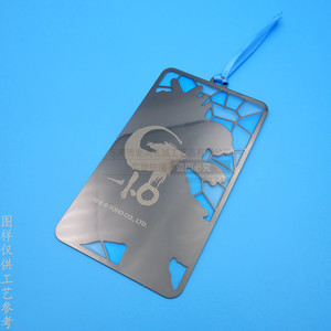 Electroplated Hollow Metal <b>Bookmark</b> 90x30mm Translucent Colored Paint Stationery Gift Stainless Steel Mixed Colors - Product Image 2