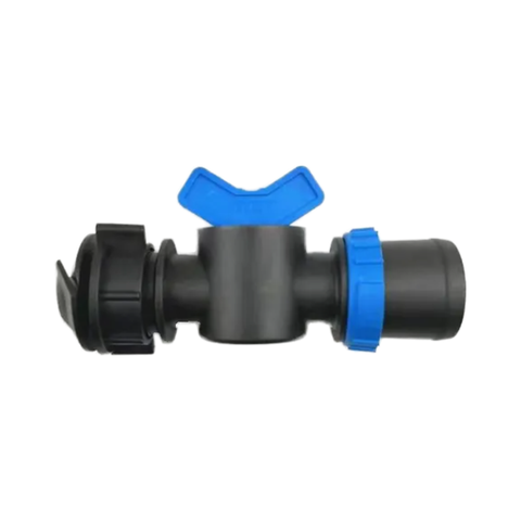 Wholesale Mini Plastic Drip Irrigation Valve with Blue Handle for Agricultural Greenhouse and Water Hose Irrigation