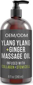 קרם גוף oem עם ylang ylang & ג 'ינג' ר שמנים אתריים הרפיה שמן גוף עם תא גזע קולגן שרירים כואבים - Product Image 2