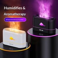 Humidificateur à flamme ultrasonique USB 260 ml, diffuseur d'aromathérapie silencieux, éclairage de chambre, purificateur d'air de bureau à forte production de brume