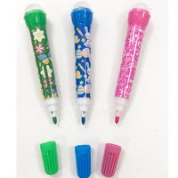 Ensemble de stylos marqueurs à encre lavables, 2 pièces, stylo de tampon à double tête, rouleau de couleur à l'eau pour enfants, pour dessiner
