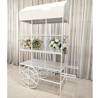 Chariot à desserts en métal sur mesure, chariot à boissons mobile, chariot de bar pour fêtes, banquets, hôtels, présentoir de décoration, vente en gros par l'usine FURUN