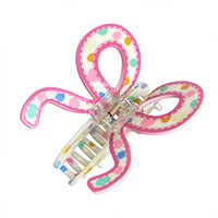 Pinces à cheveux papillon printemps et été doux acrylique imprimé fleur papillon accessoires de cheveux pour femmes filles