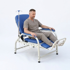 Poltrona per Sala d'Attesa Ospedaliera, Sedia per Trasfusione con Pedale, Completamente Reclinabile per Infusioni a Lungo Termine - Product Image 4