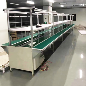 PVC Green Flat <strong>Belt</strong> <strong>Conveyor</strong> / Conveyer System for Industrial Assembly Production Line - Product Image 4