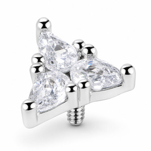 <span class=keywords><strong>Precio</strong></span> de fábrica al por mayor: Postes de tuerca para pendientes de botón y piercing de cartílago, con cabezas de repuesto de circonita desmontables, para joyería DIY - Product Image 4