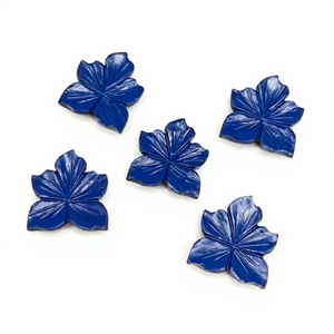 Fleur de Lapis Lazuli Naturel Sculptée à la Main, Pierre Précieuse de 20 mm, Cristal Bleu, Pierre Libre pour la Fabrication de Bijoux, Prix de Gros en Vrac - Product Image 1