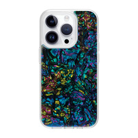 Coque de téléphone personnalisée en époxy avec coquillages et nacre rose, bleue et violette pour iPhone 17 Pro Max 16 15 14 13 12