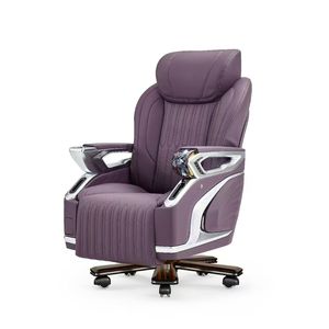 เก้าอี้สำนักงานผู้บริหารระดับสูงแบบปรับระดับได้พร้อมพนักพิงศีรษะแบบพับได้ เก้าอี้รถยนต์ไฟฟ้า VIP ระดับหรู - Product Image 6