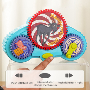 Bloques de Construcción STEM, Ladrillos de Juguete Técnicos para Ensamblar, Animales de Dibujos Animados, Cognición, Engranajes de Plástico DIY, Juguetes de Construcción Eléctricos Educativos - Product Image 2