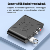 TUTI Bluetooth 5.3 BT Audio-Empfänger AUX 3,5mm RCA-Buchse USB-Stick Smart Playback Stereo Audio Wireless Adapter für TV Auto-Kit