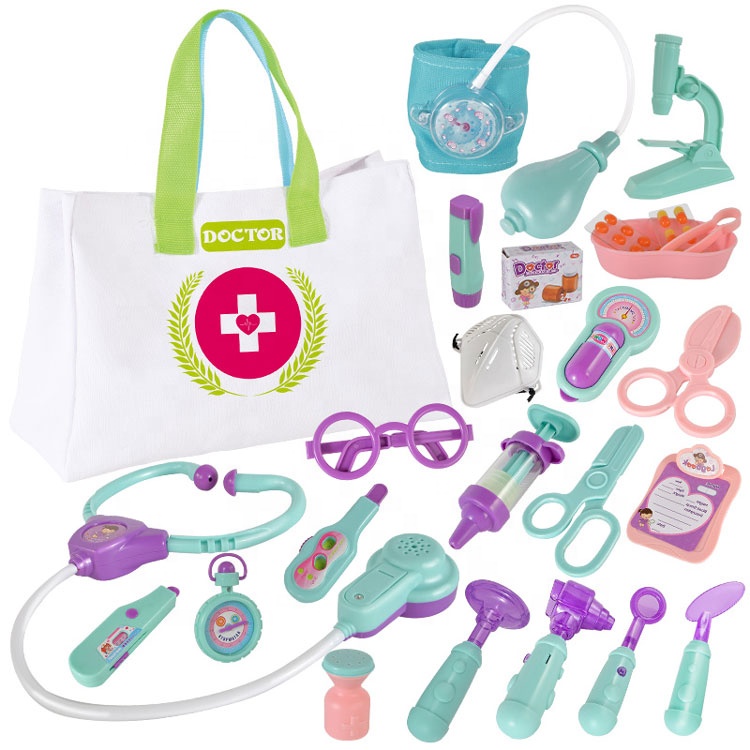 Коробка синяя игрушка медицинский операционный стол игрушка пластиковая ролевая игра маленький врач набор