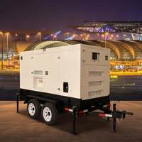 Groupe électrogène diesel portable super silencieux JSST Genaet 50kw 80kw 100kw 100kva 200kva 500kva sur remorque - Prix du moteur