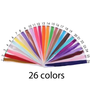 Extensions de cheveux synthétiques multicolores à clipser, lisses et longues, pour des mèches de fête colorées - Product Image 4