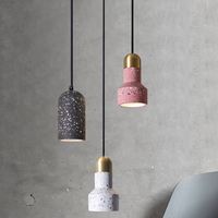 Luminaire suspendu en ciment et terrazzo vintage minimaliste nordique, hauteur réglable, design en béton, lustres suspendus