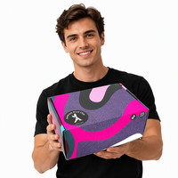 Dossier en carton ondulé personnalisable en matériaux recyclés avec fermeture magnétique, impression quadricolore, design écologique