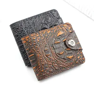 New Stylish Men's Wallet With Sleek Lines Luxury Leather Wallet For The Modern Gentleman Embossed classic zipper practical Purse