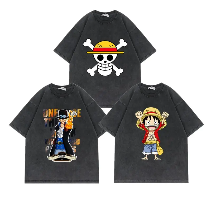 32 Styles Good Quality Unisex Anime T Shirts Monkey D Luffy Roronoa Zoro Clothing Sanji Saber Ace Cosplay Costume T-shirt