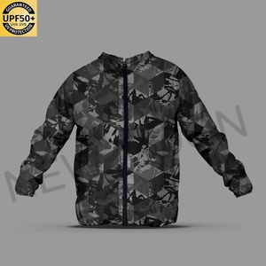 Vêtements de protection solaire pour hommes en gros, veste camouflage légère personnalisée avec fermeture éclair, veste pour hommes - Product Image 5