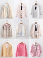Expédition aléatoire - Nouveau cardigan en maille pour femme, col en V, fourrure courte, coupe ajustée, chaud, avec boutons décoratifs, collection automne