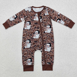 Weihnachtliches Kuh-Weihnachtsmann-Motiv Mädchen 2-teiliges Pyjama-Set Langarm mit Rüschendetail Kinder Boutique Nachtwäsche - Product Image 5