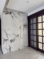 Panneau mural intérieur en PVC UV effet marbre, imperméable, haute brillance, pour la décoration d'hôtels et de villas