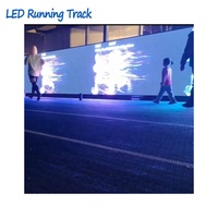 Jeu de sport de plein air interactif de capteur de lumière de piste de course d'affichage de mur de LED pour le gymnase de lieu public