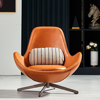 Fauteuil inclinable moderne pour salon, personnalisé, commercial, pivotant, léger, en cuir, fauteuil œuf