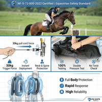 Gilet de sécurité équestre pour enfants grande taille certifié CE CRITT, imperméable, léger et respirant pour les concours de saut d'obstacles