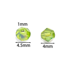 Perles hexagonales en verre coloré à facettes, en vrac, pour la fabrication de bracelets, accessoires de bijoux DIY, matériaux 8mm Ac4748 - Product Image 2