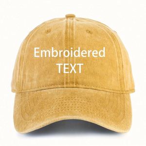 Custom Embroidered Terry Dobby Baseball Cap Vintage Washed <b>Red</b> Adjustable Cotton with White Text for Party Travel and Events - Product Image 6