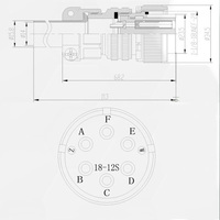 Connecteur circulaire industriel 6P 6 broches, montage sur bride, adaptateur de prise d'alimentation, contact en laiton, coque métallique robuste, étanche IP67