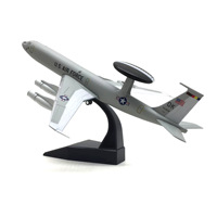 Avion de surveillance précoce soviétique A50, chasseur A50-U, US E-3, modèle d'aviation en métal à l'échelle 1, écologique, avec roues mobiles, simulation
