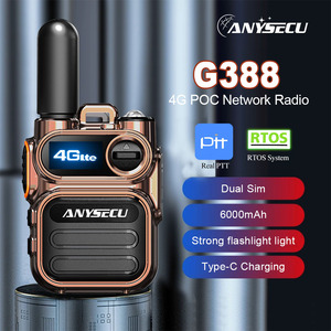 Anysecu nuovo 4G POC Radio di rete Sim Card Radio gamma di conversazione illimitata G388 lavoro con PTT reale, PTT globale - Product Image 5