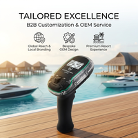 Control Remoto Inalámbrico para Tabla de Surf Eléctrica Efoil con Pantalla Digital Personalizable, Acelerador Inalámbrico, IP68, Accesorio Marino Verde