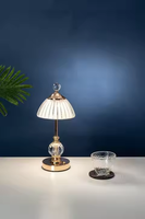 Lampe de table LED en cristal rechargeable moderne avec télécommande pour chambre, restaurant ou bar, décoration de chevet