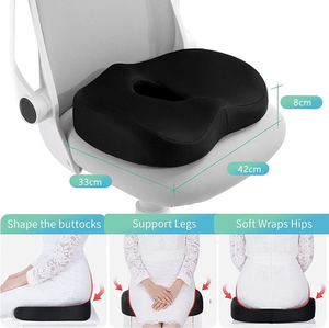 Soulagement de la <span class=keywords><strong>douleur</strong></span> <span class=keywords><strong>cervicale</strong></span> Housse amovible ergonomique Chaise Design Bureau Anti-dérapant Mousse à mémoire <span class=keywords><strong>Coussin</strong></span> de siège orthopédique - Product Image 5
