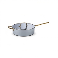 Ensemble de 9 casseroles en aluminium gris antiadhésives avec revêtement céramique, forgées, compatibles gaz et induction, avec couvercles
