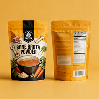 Sachet Doypack personnalisé imprimé, résistant à l'humidité, en feuille d'aluminium, pour salade et poudre de bouillon de viande