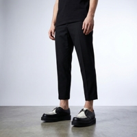 Sepatu Derby Kulit Pria Model Western Punk Rock Creeper dengan Sol Tebal, Nyaman, Motif Kotak-kotak, dan Ring Logam D