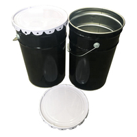 Seau à peinture pour fûts en acier chimique métallique de 25 litres avec couvercle à fleurs/couvercle à cosses