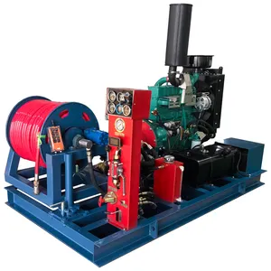 drainage cleaning with high pressure water high power water jet sewer cleaning machine