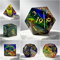 Vente en gros d'usine, dés en cristal K9 personnalisés de haute qualité, colorés, DND D6 D20 D00 D12 D10 pour Dungeons and Dragons RPG