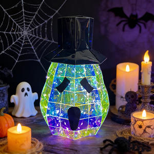 Figura de Calabaza de Halloween Preiluminada de Plástico con Luces LED, Calabaza Jack-O'-lantern para Decoraciones Luminosas de Fiesta - Product Image 5